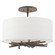 Brindille Three Light Semi-Flush Mount in Dark Smoke (39|127660-SKT-07-SF1505)