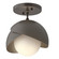 Brooklyn One Light Semi-Flush Mount in Oil Rubbed Bronze (39|121377-SKT-14-07-GG0711)