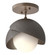 Brooklyn One Light Semi-Flush Mount in Bronze (39|121377-SKT-05-14-GG0711)