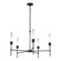 Vela Five Light Chandelier in Black (39|105045-SKT-10-FD0611)
