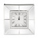 Mirrored Clock Table Clock in Silver (204|99175)