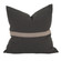 Square Pillow in Seascape Charcoal w/ Deco Trim (204|2-460F)