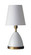 Geo One Light Table Lamp in White With Weathered Brass Accents (30|GEO206)
