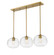 Harmony Three Light Linear Chandelier in Olde Brass (224|486P10-3L-OBR)