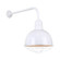 Deep Bowl Shade One Light Outdoor Gooseneck Light in White (381|H-QSN16112-SA-93/QSNB-13-93/QSNWGR-12``-93)