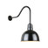 Deep Bowl Shade One Light Outdoor Gooseneck Light in Black (381|H-QSN16112-SA-91/QSNHL-H-91)