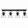 Hines BLK Four Light Semi-Flush Mount in Matte Black (62|3118-4SF BLK-SD)