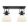 Hines BLK Two Light Semi-Flush Mount in Matte Black (62|3118-2SF BLK-OP)