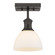 Hines One Light Semi-Flush Mount in Rubbed Bronze (62|3118-1SF RBZ-OP)