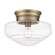 Ingalls One Light Semi-Flush Mount in Modern Brass (62|0508-SF MBS-CLR)
