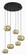 Halo LED Pendant in Coal And Brushed Gold (42|P5474-884-L)