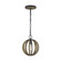 Allier One Light Mini Pendant in Weathered Oak Wood / Antique Forged Iron (454|P1302WOW/AF)