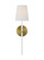 Monroe One Light Wall Sconce in Burnished Brass (454|KSW1091BBSGW) Monroe One Light Wall Sconce in Burnished Brass (454|KSW1091BBSGW)