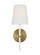 Monroe One Light Wall Sconce in Burnished Brass (454|KSW1081BBSGW)