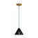Cambre LED Pendant in Midnight Black and Burnished Brass (454|KP1121MBKBBS-L1)