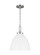 Wellfleet One Light Pendant in Matte White and Polished Nickel (454|CP1291MWTPN)