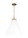 Wellfleet One Light Pendant in Matte White and Burnished Brass (454|CP1281MWTBBS)