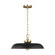 Wellfleet One Light Pendant in Midnight Black and Burnished Brass (454|CP1231MBKBBS)