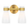 Moritz Two Light Vanity in Burnished Brass with Milk White Glass (454|AEV1002BBSMG)