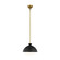 Lucerne One Light Pendant in Midnight Black and Burnished Brass (454|AEP1031BBSMBK)