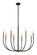 Haylie Eight Light Chandelier in Matte Black + Olde Brass (224|479-8MB-OBR)