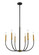 Haylie Six Light Chandelier in Matte Black + Olde Brass (224|479-6MB-OBR)
