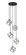 Vertical Five Light Chandelier in Matte Black + Brushed Nickel (224|478-5MB-BN)