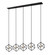 Vertical Five Light Linear Chandelier in Matte Black + Brushed Nickel (224|478-5L-MB-BN)