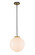 Parsons One Light Pendant in Matte Black + Olde Brass (224|477P14-MB-OBR)