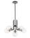 Parsons Six Light Chandelier in Matte Black + Brushed Nickel (224|477-6MB-BN)