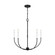 Greenwich Five Light Chandelier in Midnight Black (454|3167105-112)