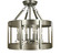 Pantheon Four Light Flush / Semi-Flush Mount in Satin Pewter with Polished Nickel (8|4662 SP/PN)