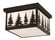 Yosemite Two Light Outdoor Flush Mount in Burnished Bronze (63|OF33412BBZ)