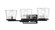 Bleeker Street Three Light Vanity in Matte Black + Chrome (224|475-3V-MB-CH)