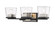 Bleeker Street Three Light Vanity in Matte Black + Brushed Nickel (224|475-3V-MB-BN)