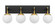 Allie Four Light Bath in Black/Satin Brass (137|352B04BLSB)