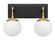 Allie Two Light Bath in Black/Satin Brass (137|352B02BLSB)