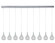 Larmes Nine Light Pendant in Polished Chrome (86|E23119-18)