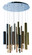 Flute LED Pendant in Multi-Plated (86|E10020-MPLT)