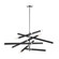 Crosspiece Six Light Chandelier in Black (45|H0019-9552)