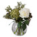 Belmonte Floral Bouquet & Vase in Berries, Greenery, Seed Pods, Succulents And Cream Roses In A Clear (52|60182)