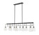 Kraken Ten Light Linear Chandelier in Matte Black + Brushed Nickel (224|466-10L-MB-BN)