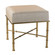 Gold Cane Stool in Metallic Cream (45|180-014)