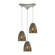 Fissure Three Light Pendant in Satin Nickel (45|10465/3BRF)