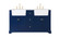 Franklin Double Bathroom Vanity in blue (173|VF60260DBL)
