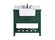 Clement Single Bathroom Vanity in green (173|VF60136GN-BS)