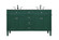 Park Avenue Double Bathroom Vanity in Green (173|VF12560DGN)