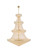 Primo 66 Light Chandelier in Gold (173|V1800G72G/RC)