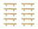 Quinn Bar Pull Multipack (set of 10) in Brass (173|PL400-3-BR-10PK)