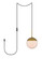 Eclipse One Light Plug in Pendant in Brass and Frosted White (173|LDPG6030BR)